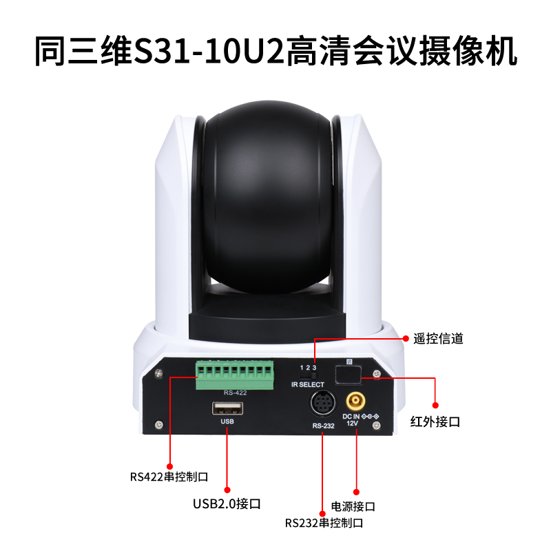 S31系列USB2.0高清1080P视频会议摄像机接口